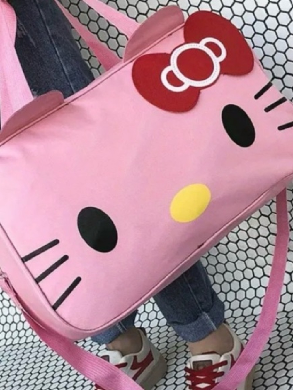 Hello Kitty Weekender Bag Large Capacity Duffle PINK BRAND NEW